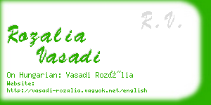 rozalia vasadi business card